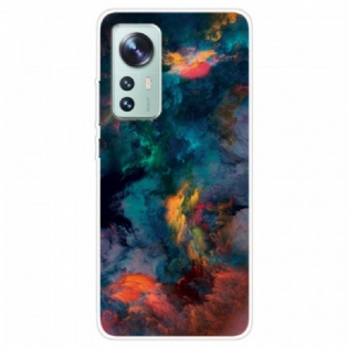 Cover Xiaomi 12 Pro Farverig Sky Silikone