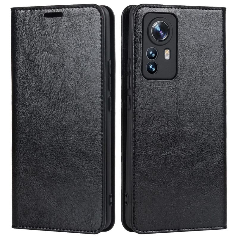 Cover Xiaomi 12 Pro Flip Cover Ægte Læder