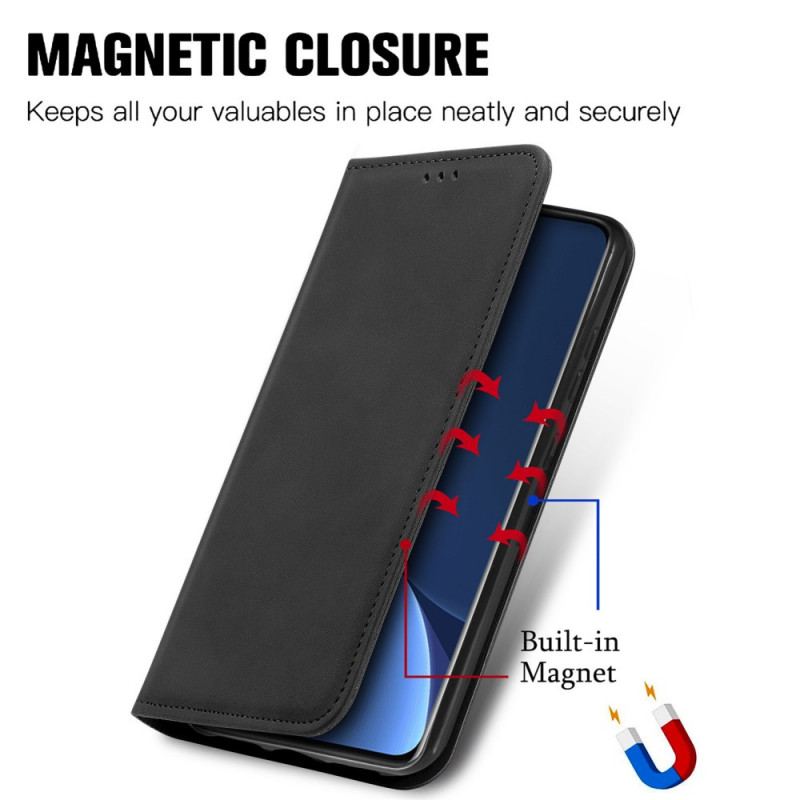 Cover Xiaomi 12 Pro Flip Cover Hud-følelse