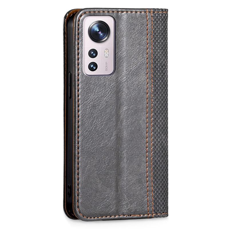 Cover Xiaomi 12 Pro Flip Cover Vintage Lædereffekt