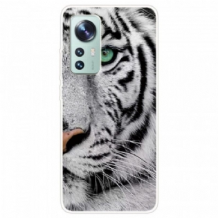 Cover Xiaomi 12 Pro Hvid Tiger