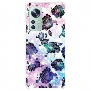 Cover Xiaomi 12 Pro Silikone Blomstervariation