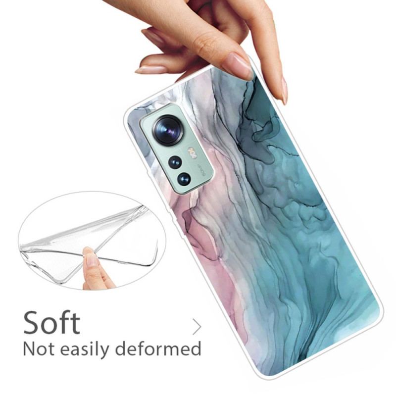 Cover Xiaomi 12 Pro Silikone Marmor Akvarel