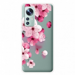 Cover Xiaomi 12 Pro Silikone Rose Blomster