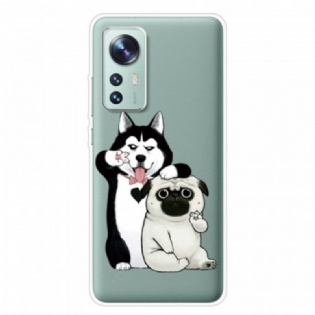 Cover Xiaomi 12 Pro Silikone Sjove Hunde