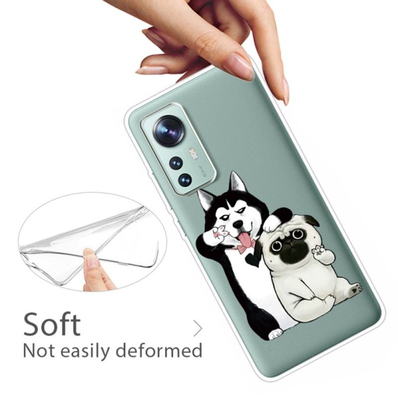 Cover Xiaomi 12 Pro Silikone Sjove Hunde