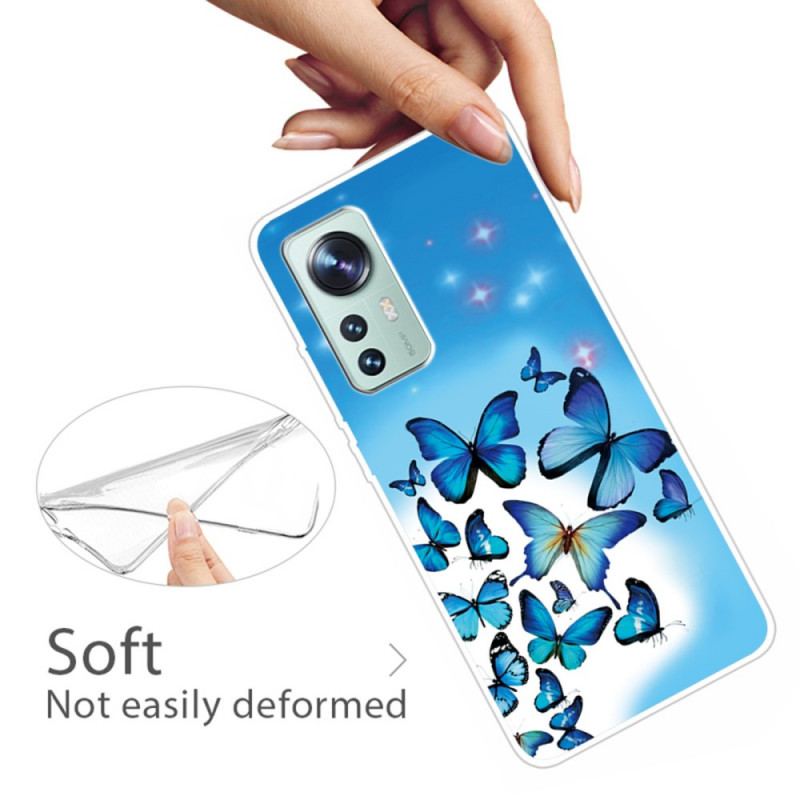 Cover Xiaomi 12 Pro Silikone Sommerfugle Deklination