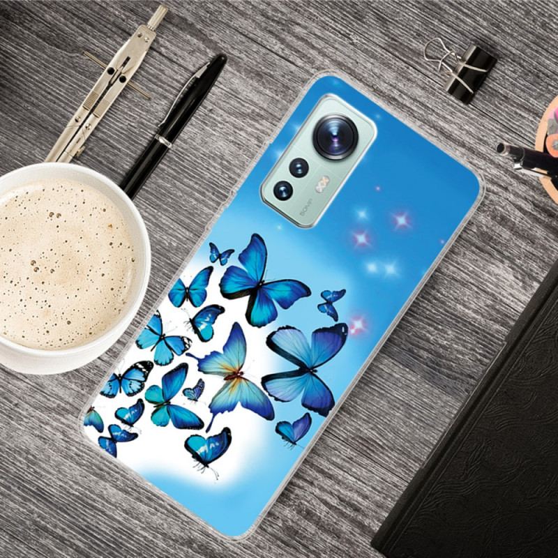 Cover Xiaomi 12 Pro Silikone Sommerfugle Deklination