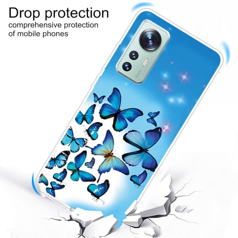 Cover Xiaomi 12 Pro Silikone Sommerfugle Deklination