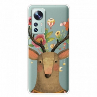 Cover Xiaomi 12 Pro Silikone Tribal Deer