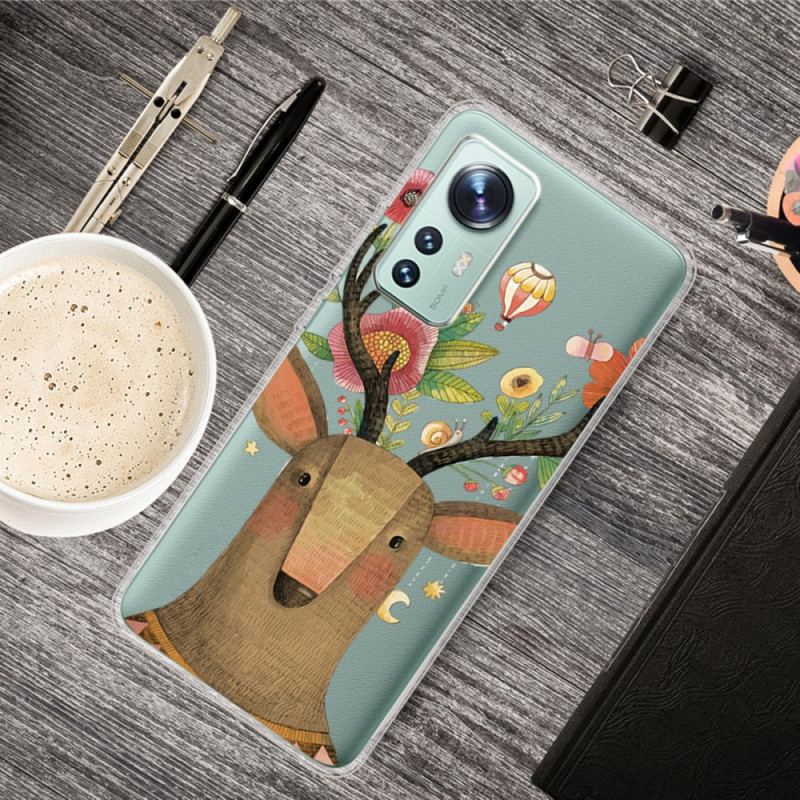 Cover Xiaomi 12 Pro Silikone Tribal Deer