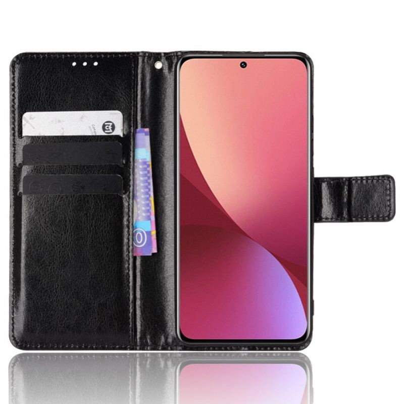 Flip Cover Xiaomi 12 Pro Prangende Kunstlæder