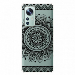 Mobilcover Xiaomi 12 Pro Silikone Mandala Sort