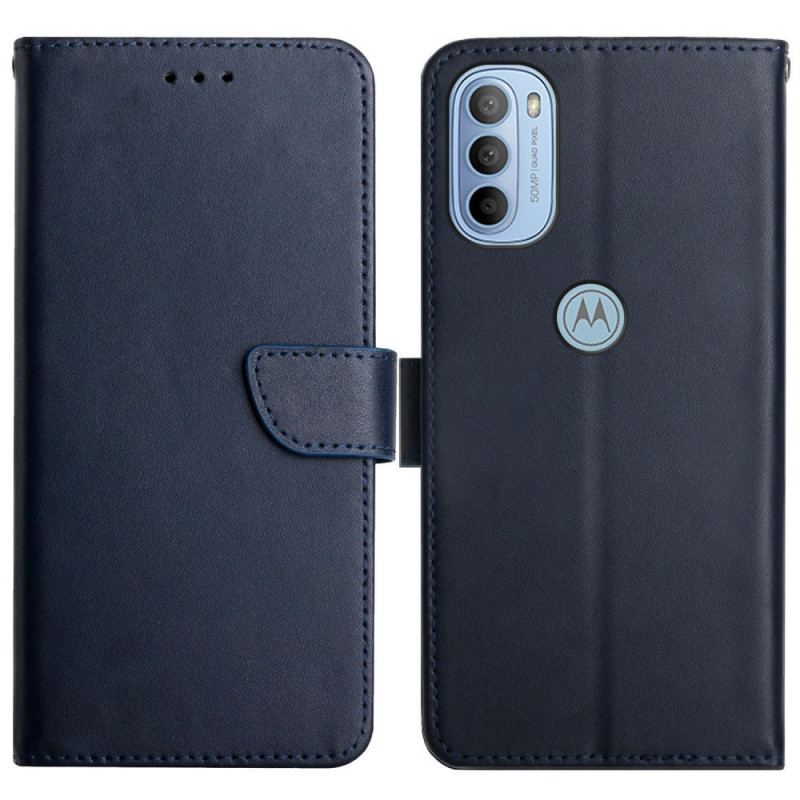 Flip Cover Moto G41 / G31 Ægte Nappa Læder