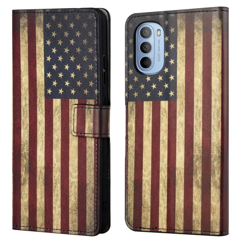 Flip Cover Moto G41 / G31 Amerikansk Flag