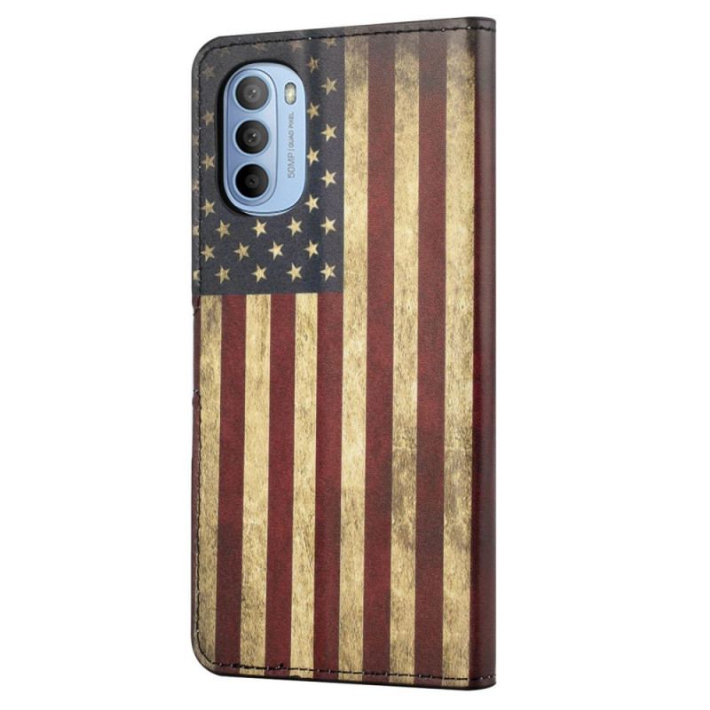 Flip Cover Moto G41 / G31 Amerikansk Flag