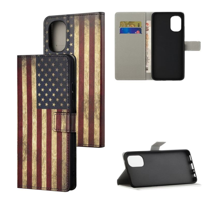 Flip Cover Moto G41 / G31 Amerikansk Flag