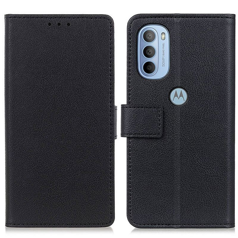 Flip Cover Moto G41 / G31 Enkel Lædereffekt