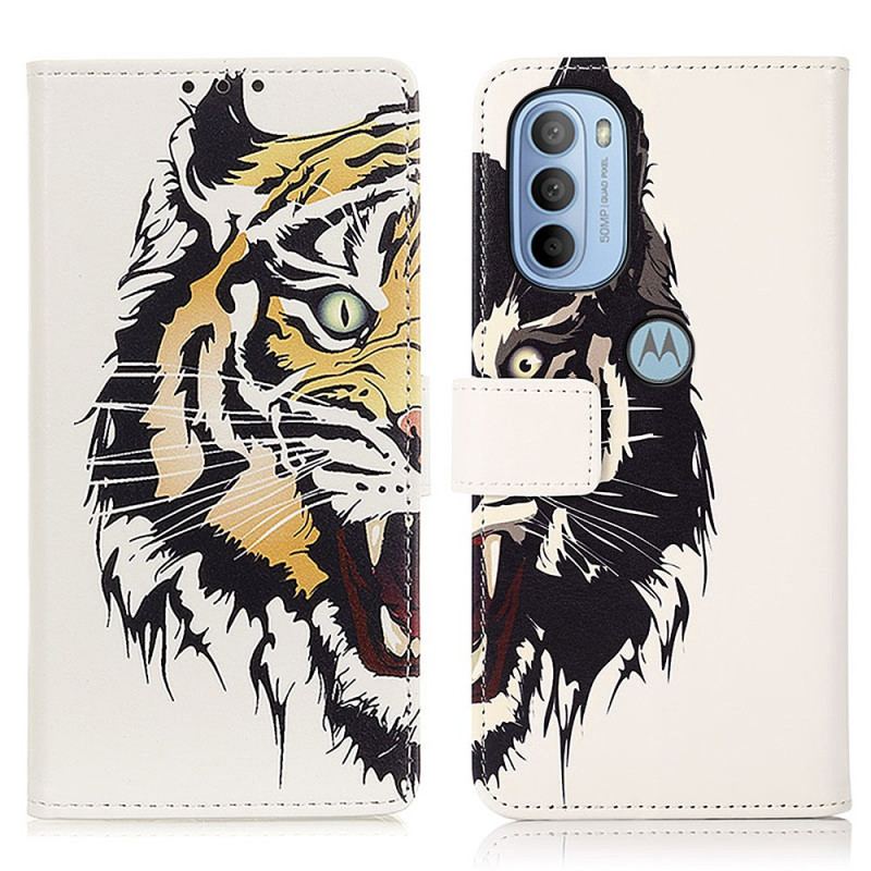 Flip Cover Moto G41 / G31 Hård Tiger