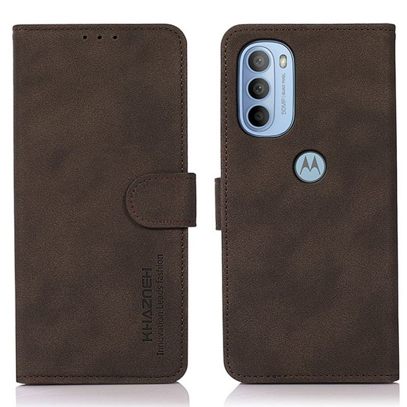 Flip Cover Moto G41 / G31 Khazneh Fashion Læder Effekt