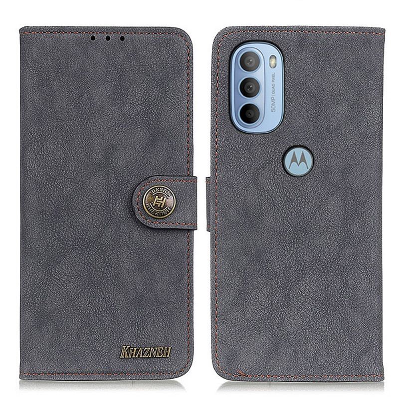 Flip Cover Moto G41 / G31 Khazneh Retro Split Imiteret Læder