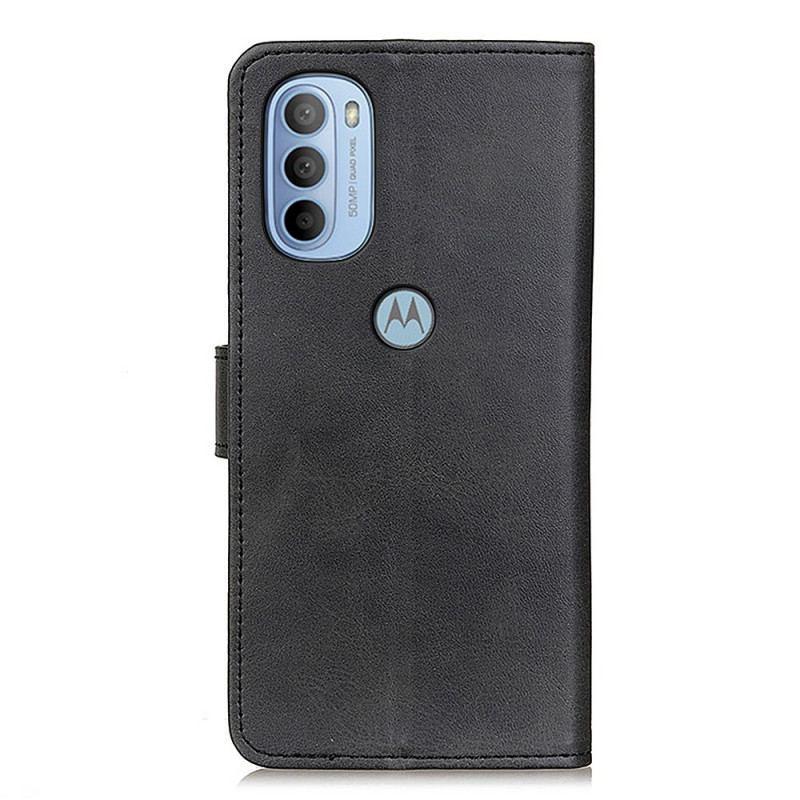 Flip Cover Moto G41 / G31 Mat Retro Lædereffekt