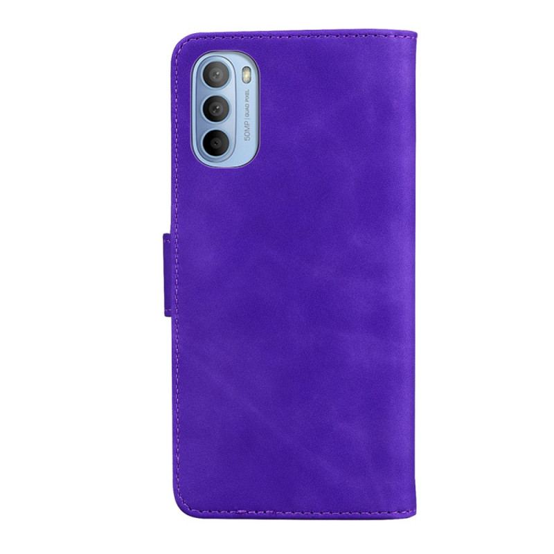 Flip Cover Moto G41 / G31 Monokrom Lædereffekt