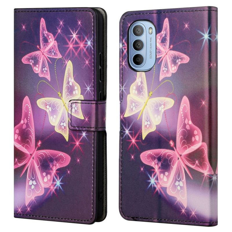 Flip Cover Moto G41 / G31 Sommerfugle Og Blomster