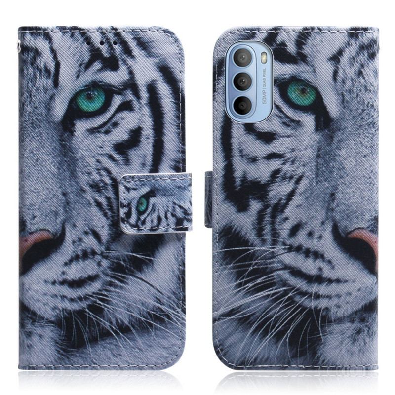 Flip Cover Moto G41 / G31 Tiger Ansigt