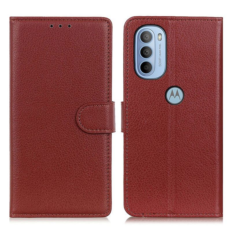 Flip Cover Moto G41 / G31 Traditionelt Litchi