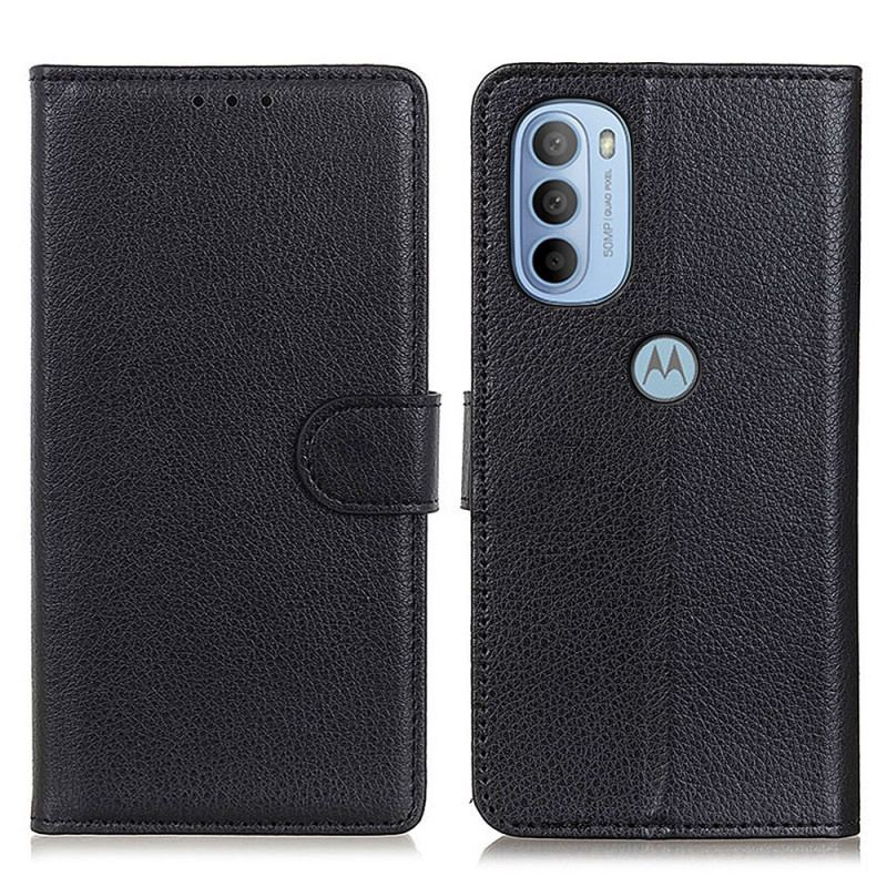 Flip Cover Moto G41 / G31 Traditionelt Litchi