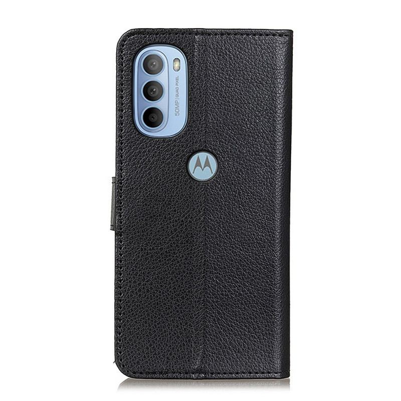 Flip Cover Moto G41 / G31 Traditionelt Litchi