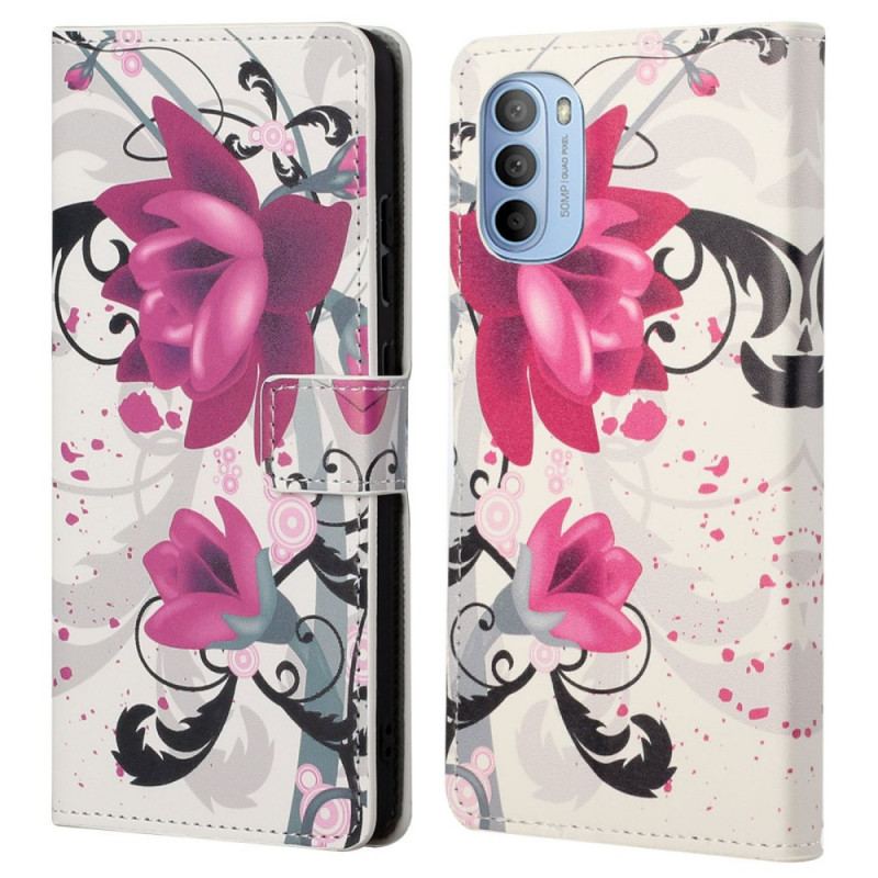 Flip Cover Moto G41 / G31 Tropiske Blomster