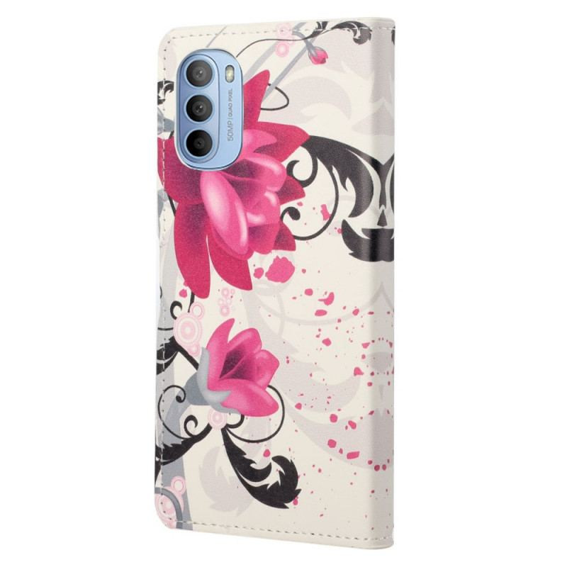 Flip Cover Moto G41 / G31 Tropiske Blomster