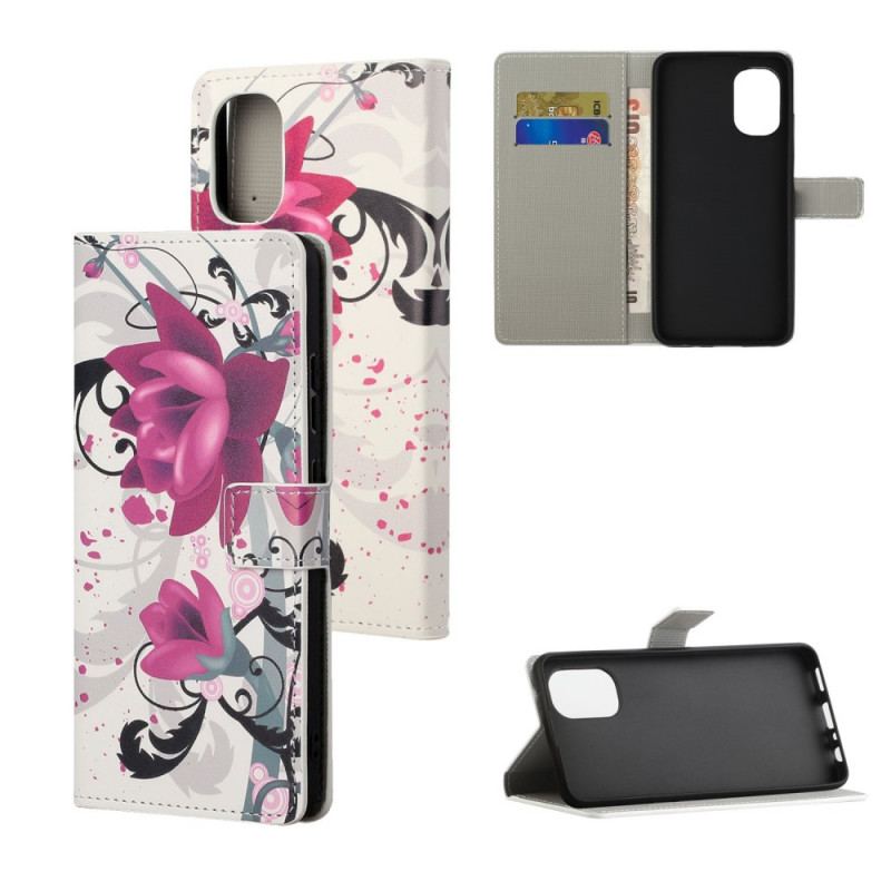 Flip Cover Moto G41 / G31 Tropiske Blomster