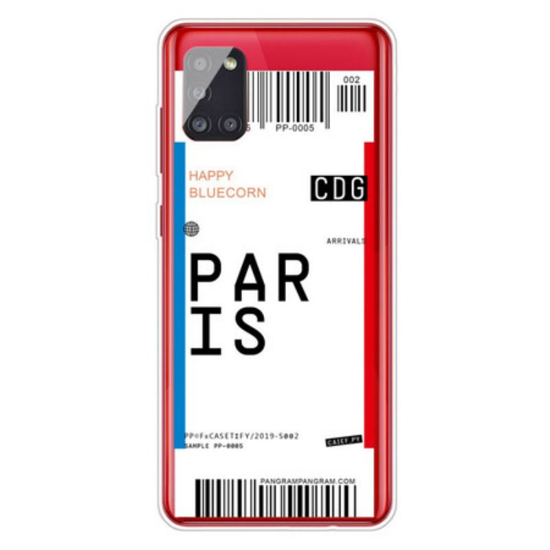 Cover Samsung Galaxy A51 Boardingkort Til Paris