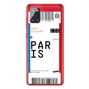 Cover Samsung Galaxy A51 Boardingkort Til Paris