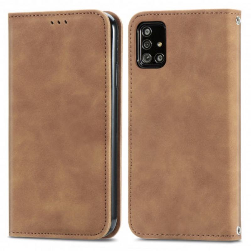 Cover Samsung Galaxy A51 Flip Cover Vintage Kunstlæder