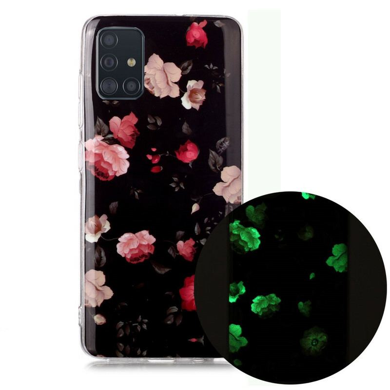 Cover Samsung Galaxy A51 Fluorescerende Blomsterserie