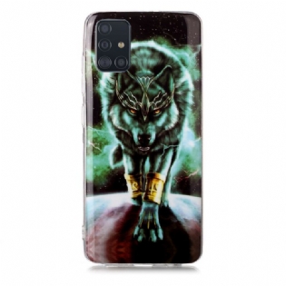 Cover Samsung Galaxy A51 Fluorescerende Wolf Series
