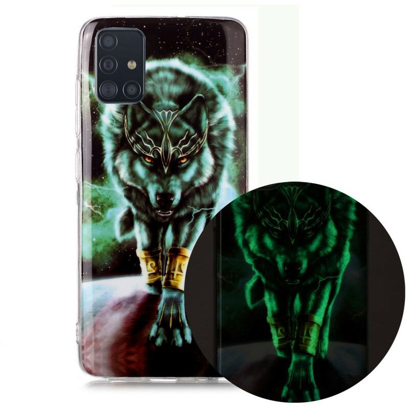 Cover Samsung Galaxy A51 Fluorescerende Wolf Series