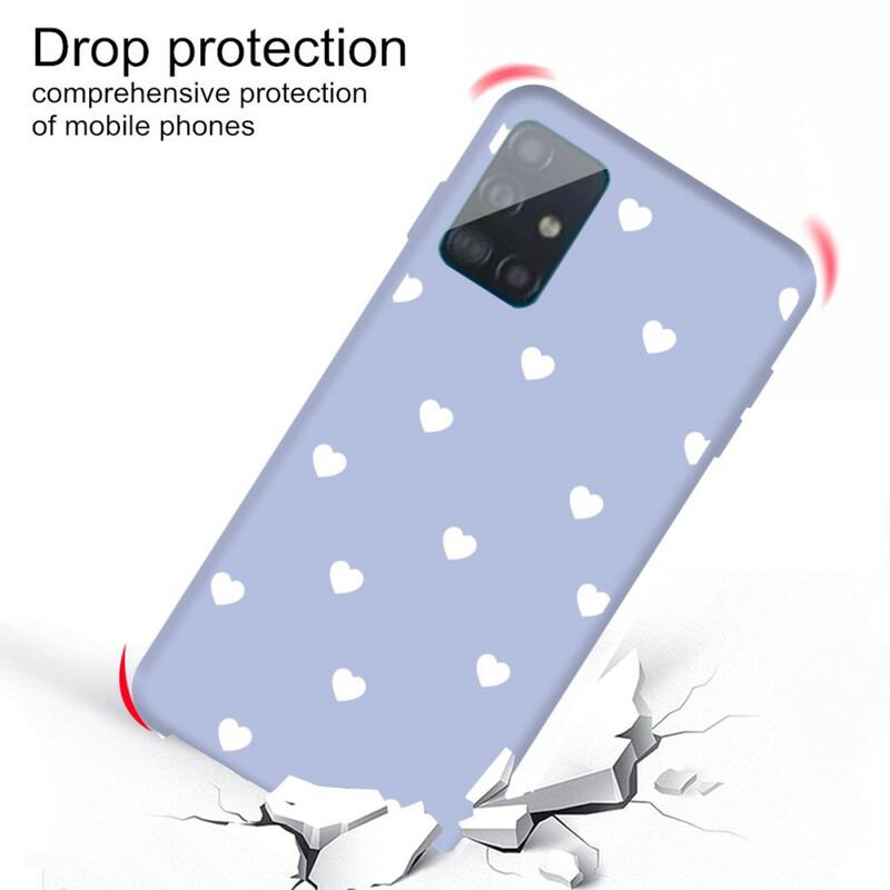 Cover Samsung Galaxy A51 Kun Silikonehjerte