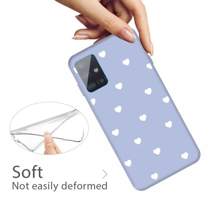 Cover Samsung Galaxy A51 Kun Silikonehjerte