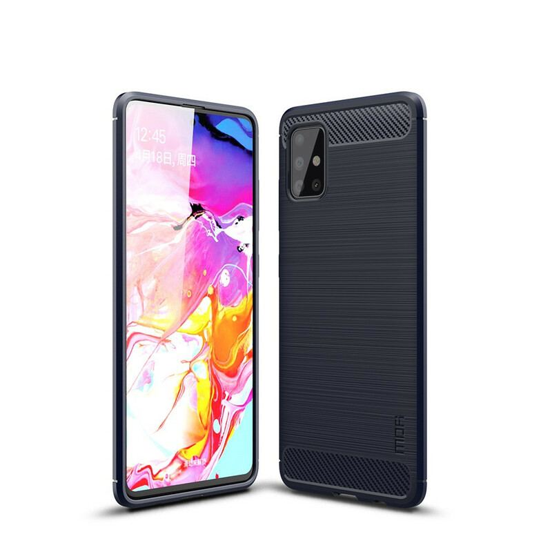 Cover Samsung Galaxy A51 Mofi Børstet Kulfiber