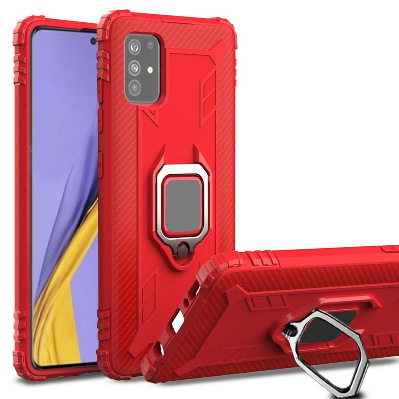 Cover Samsung Galaxy A51 Ring Og Kulfiber