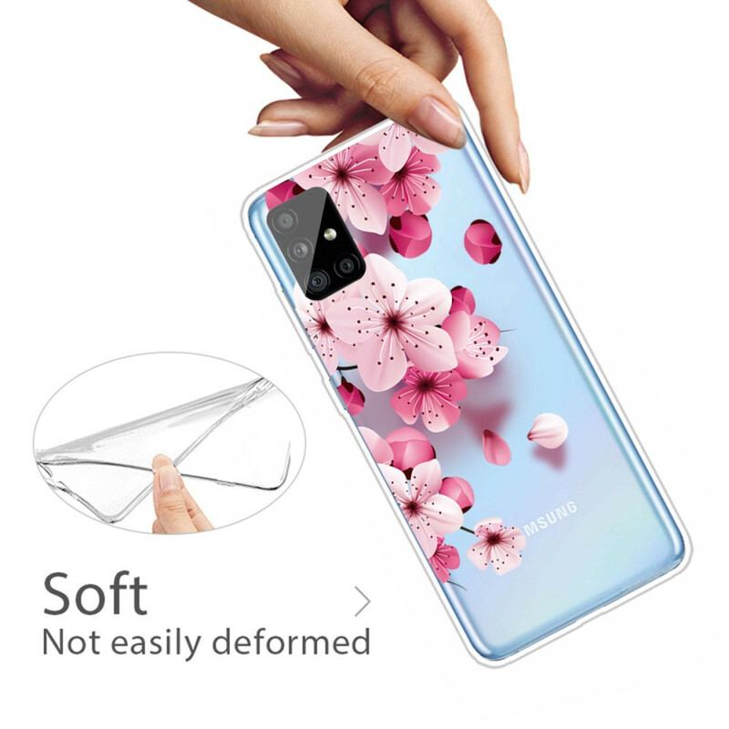 Cover Samsung Galaxy A51 Små Lyserøde Blomster