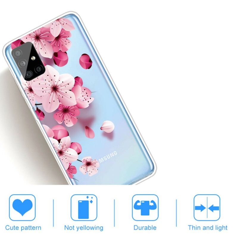 Cover Samsung Galaxy A51 Små Lyserøde Blomster