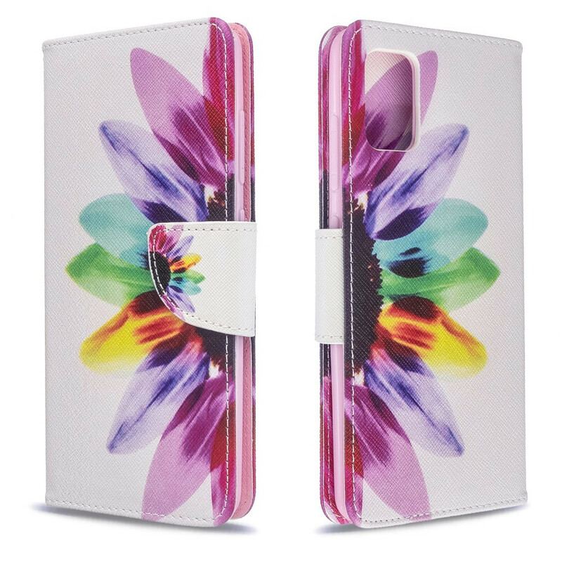 Flip Cover Samsung Galaxy A51 Akvarel Blomst