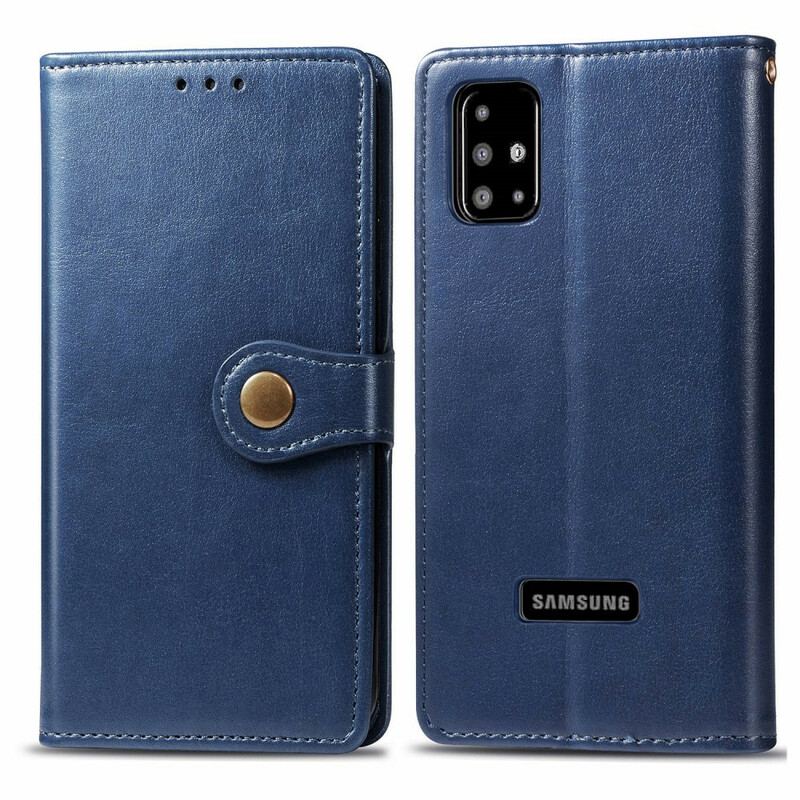 Flip Cover Samsung Galaxy A51 Kunstlæder Og Vintage Lås