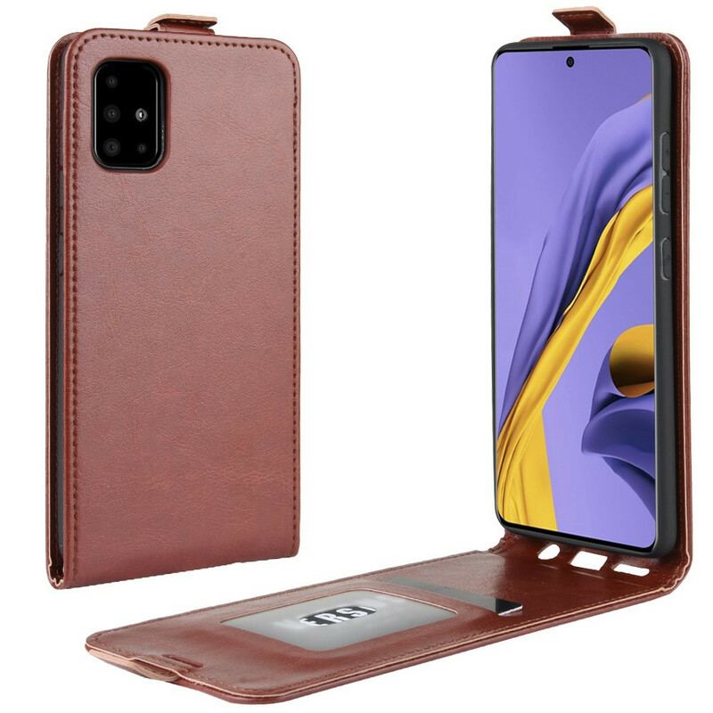 Flip Cover Samsung Galaxy A51 Læder Cover Foldende Lædereffekt